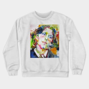 OSCAR WILDE watercolor portrait .9 Crewneck Sweatshirt